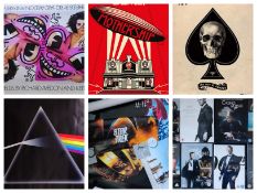 A collection of posters including Pink Floyd,