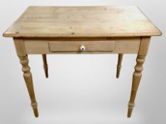 A Victorian pine side table,