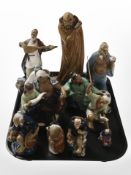 A collection of Chinese earthenware figures