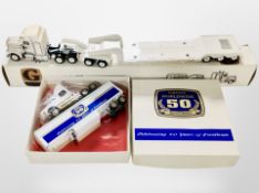 Two Grove diecast scale models of articulated lorries, both boxed.
