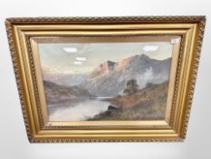 John Henry Boel (AKA Francis Jameson, 1884-1922) : A highland loch scene with mountains beyond,