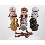 Six Star Wars Bebots and one other figure