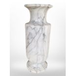 A polished marble vase, height 46cm.