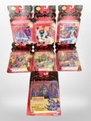 Seven Kenner Batman and Robin collectors figures, in retail pacakaging.