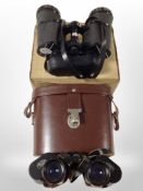 A pair of Carl Zeiss Jena 8 x 30 binoculars and a further pair of Observer 8 x 40 binoculars