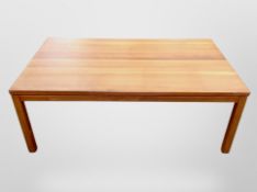 A 20th century Scandinavian teak effect coffee table,