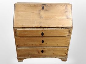 A 19th century Scandinavian pine fall front bureau,