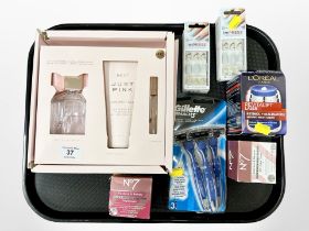 A group of new retail stock items - A Next Just Pink gift set, imPress nails,