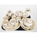 Approximately 29 pieces of KPM floral-decorated tea china.