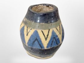 A 20th century studio pottery vase, height 19cm.