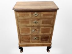 A 19th century Danish mahogany and satinwood inlaid four drawer chest,