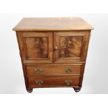 A late Victorian mahogany cabinet,