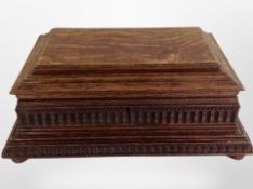 A Victorian oak table box,