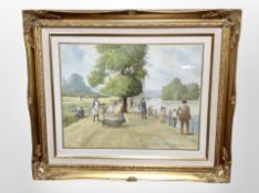 K Cherrington : Regent's park 1890 and Finsbury 1890, a pair of watercolours,