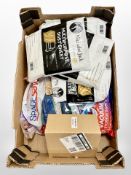 A box of new retail stock items - Dust sheets, vacuum storage bags,