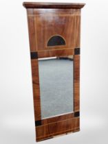 A 19th century Danish mahogany pier mirror,