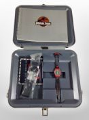A Jurassic Park collectors set in box, including wristwatch, booklet, map, etc.