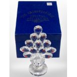 A Knightsbridge Crystal Collection Peacock in box