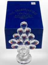 A Knightsbridge Crystal Collection Peacock in box