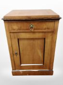 A 19th century Scandinavian satinwood side cabinet,