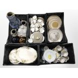 Five crates of ceramics including Royal Grafton tea set, Royal Doulton tea set,