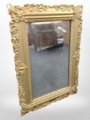 A 19th century gilt gesso over mantel mirror,