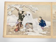 An antique volume Japanese Paintings and Children's Sports,