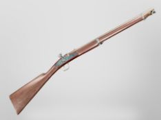 A good quality reproduction of a 19th century British percussion cap musket,