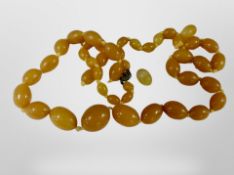 A string of amber beads.