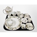 17 pieces of Wedgwood Beaconsfield coffee china.