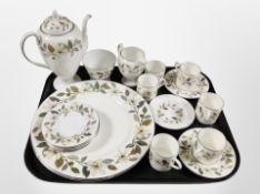 17 pieces of Wedgwood Beaconsfield coffee china.