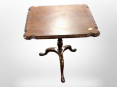 A Regency style mahogany tripod wine table,