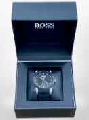 A Hugo Boss Gentleman's wrist watch in retail box