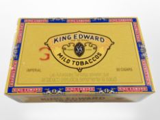 A sealed box of 50 King Edward mild tobacco Imperial cigars.