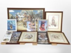 A group of Native American-themed pictures.