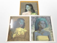 Three portrait prints after Tretchikoff