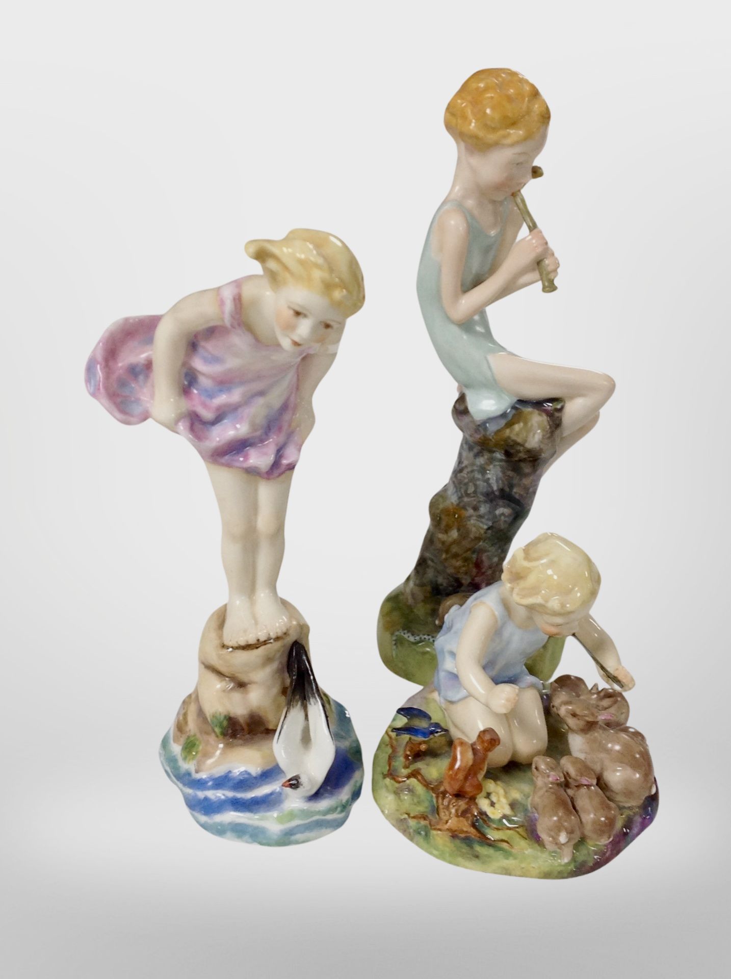 A Royal Worcester figure, A Woodland Dance, modelled by F. G.