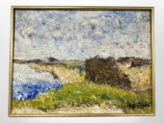 Danish School : Coastal view, oil on canvas, 61cm x 46cm.