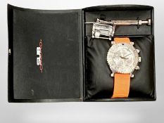 A Gentleman's Sub Chrono wrist watch, in retail box.