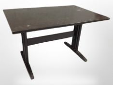 A 20th century Scandinavian Farstrup stained beech dining table,
