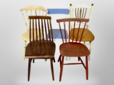 Five various Scandinavian dining chairs