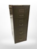 A 20th century metal filing cabinet,