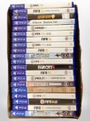A group of Playstation 4 games.
