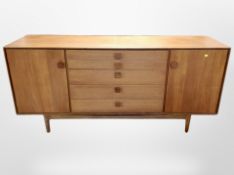 A G Plan teak low sideboard fitted cupboards and drawers,