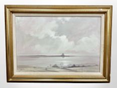 Colin Rule : A view towards Holy Island, oil on canvas, 49cm x 75cm.