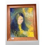 Danish School : Portrait of a lady, oil on canvas, 39cm x 49cm.