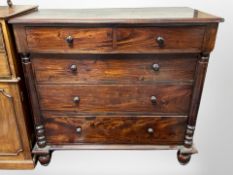 A Victorian style five drawer chest,
