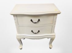 A reproduction bedside chest,