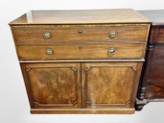 A George III style mahogany secretaire chest,