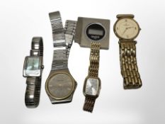 A group of lady's and gent's wristwatches.